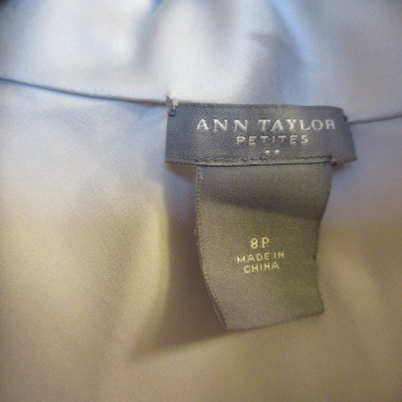 Ann Taylor Petites Grey Silky Shimmery Silver Sleeveless Top, size 8 - Picture 3 of 7
